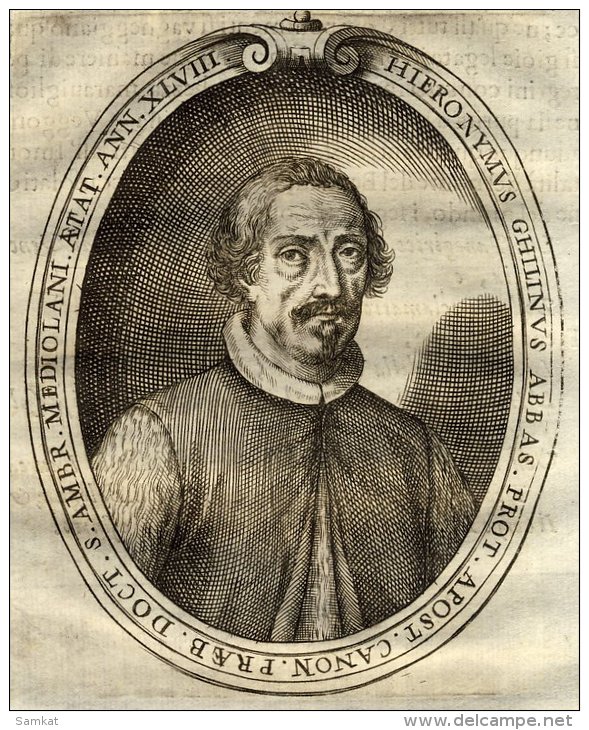 1697-ritratto di Girolamo Ghilini (Hieronymus Ghilinus) Alessandria.