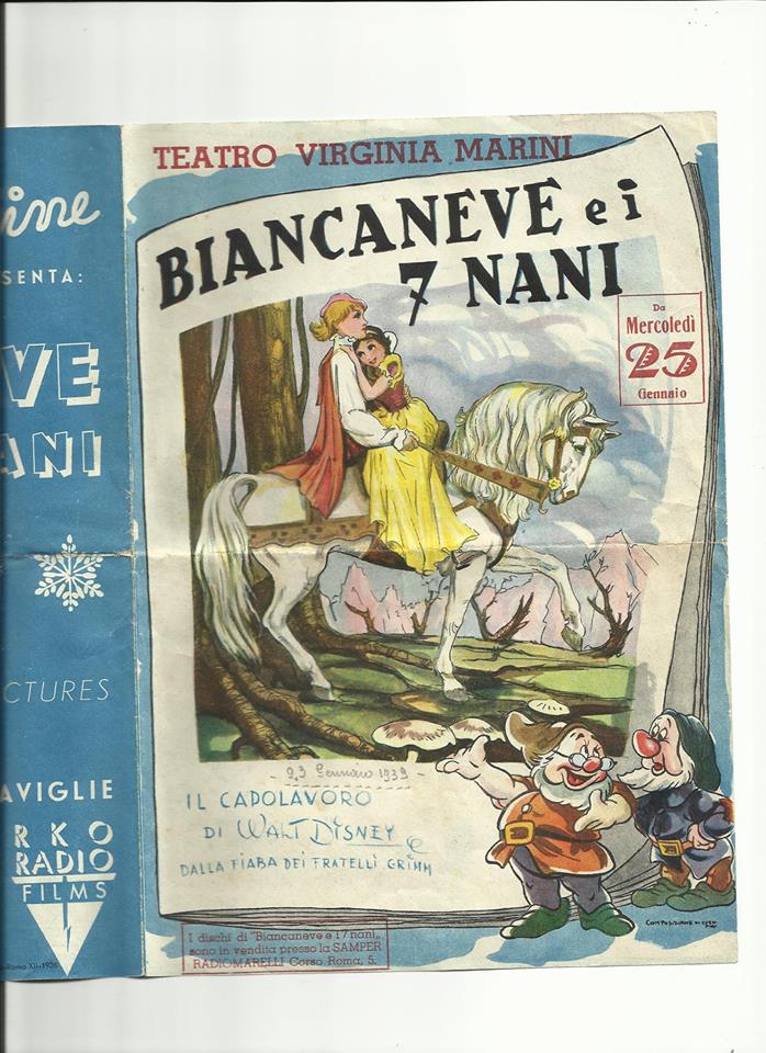 Biancaneve 1. teatro Marini 25 gennaio 1939