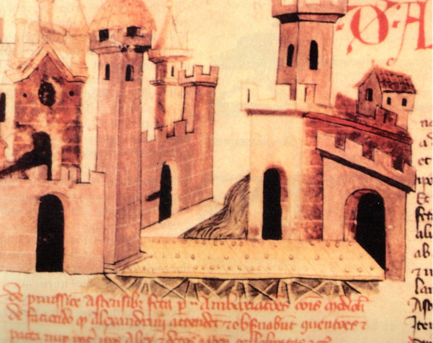 il ponte di legno, sec. XIII, "Codex Astensis"