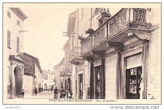 CASTELLAZZO BORMIDA (AL) - Via Umberto I°, anno 1910
